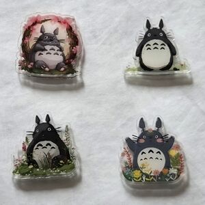 NWT Set of 4 of Totoro Magnets My Neighbor Totoro Studio Ghibli Handmade Fridge